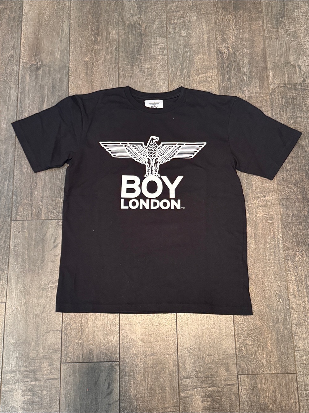 Mens S Black Logo Boy London Tee
